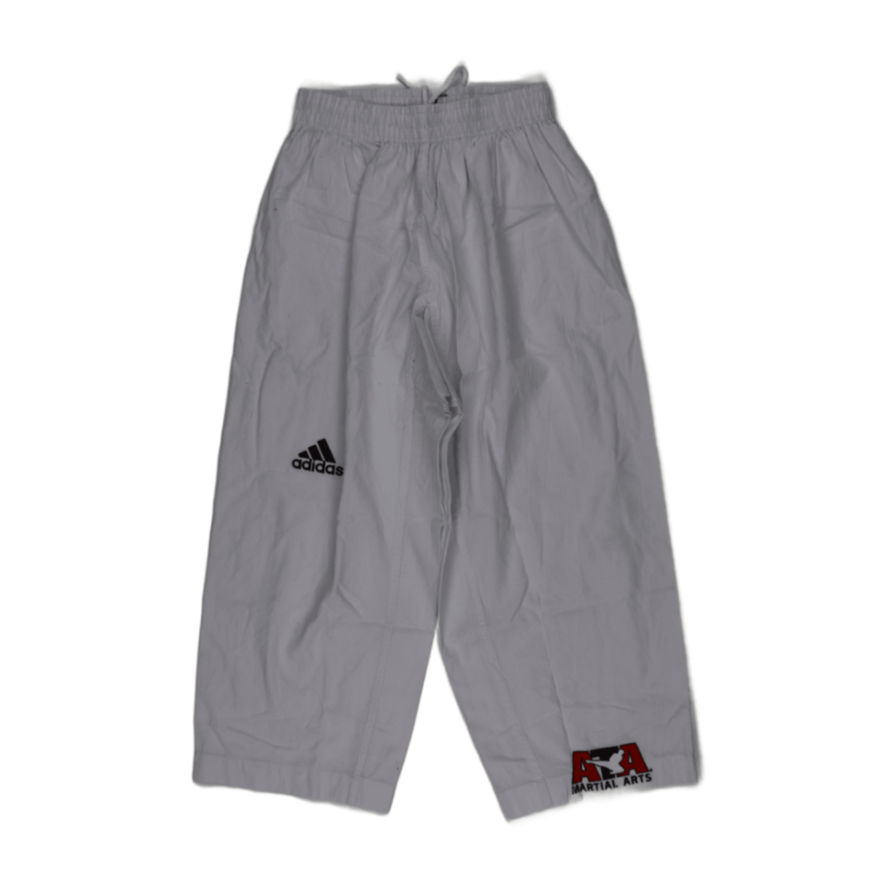 adidas Martial Arts Trousers White Size 4 Elasticated Waist 28-34 cm Cotton Mens