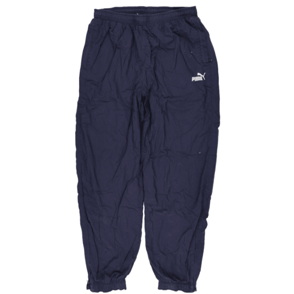 PUMA Navy Blue Track Pants Men's Large 78 cm Inseam Nylon