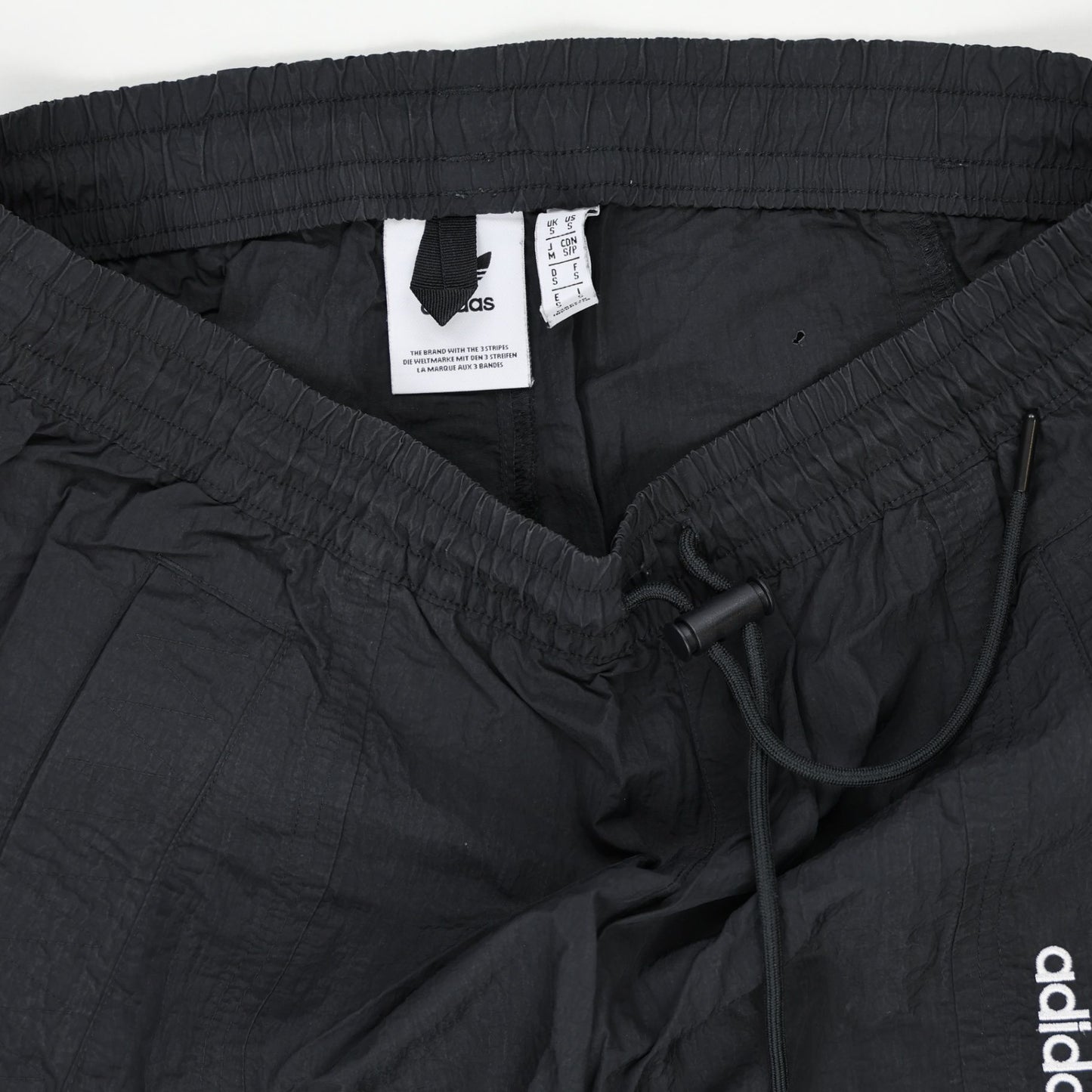 adidas Black Nylon Cargo Trousers Large 76cm Inseam 85cm Waist