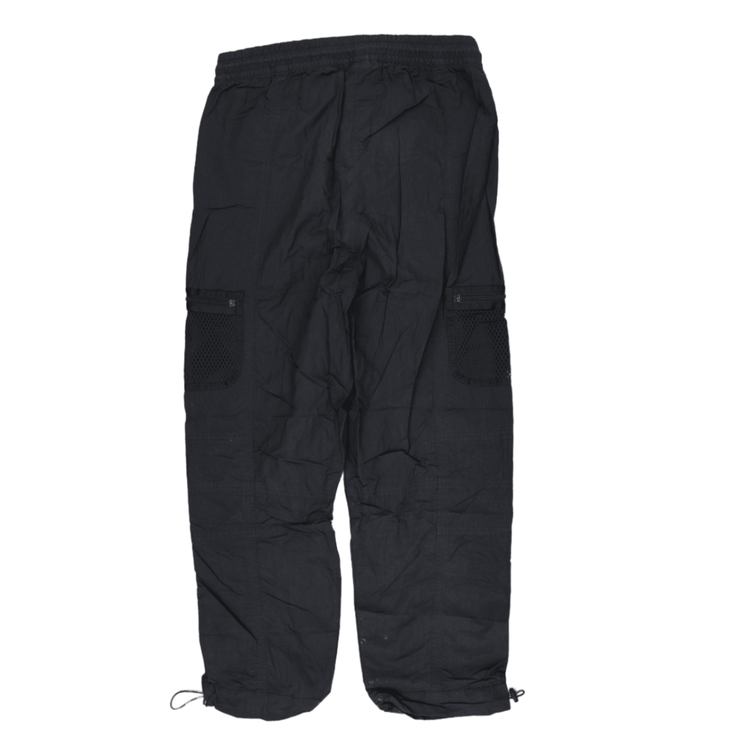 adidas Black Nylon Cargo Trousers Large 76cm Inseam 85cm Waist