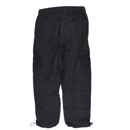 adidas Black Nylon Cargo Trousers Large 76cm Inseam 85cm Waist