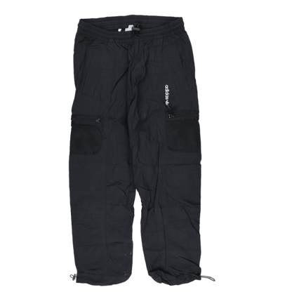 adidas Black Nylon Cargo Trousers Large 76cm Inseam 85cm Waist