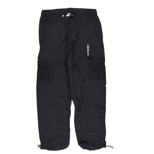 adidas Black Nylon Cargo Trousers Large 76cm Inseam 85cm Waist