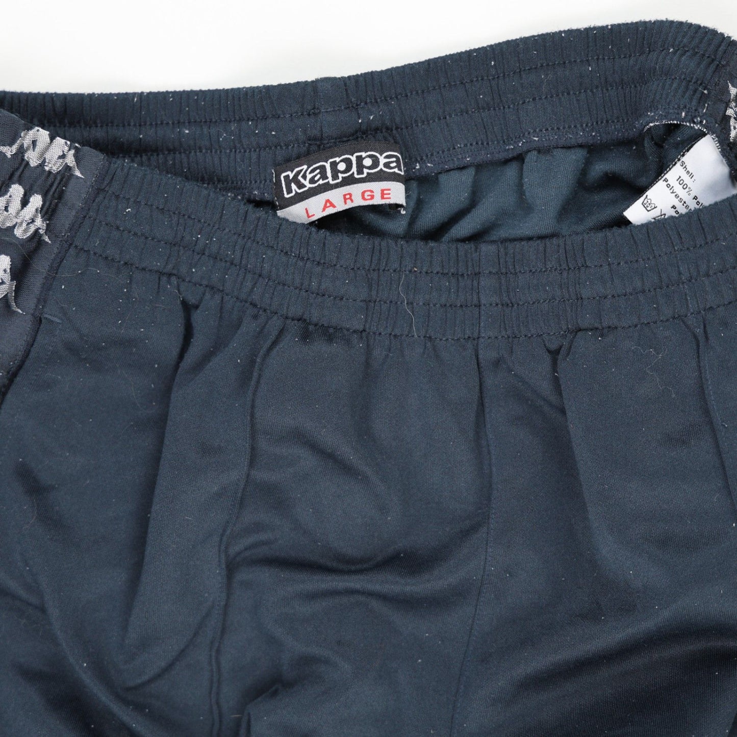 Kappa Navy Blue Track Pants Large Polyester Vintage Men's Clothing