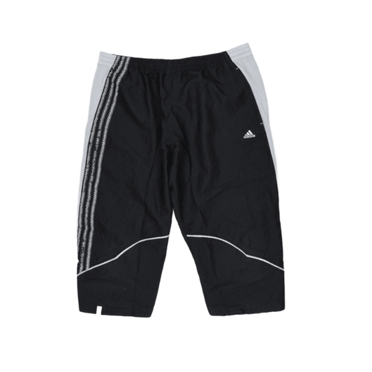 Adidas Black Vintage Track Pants Medium Polyester Y2K Style