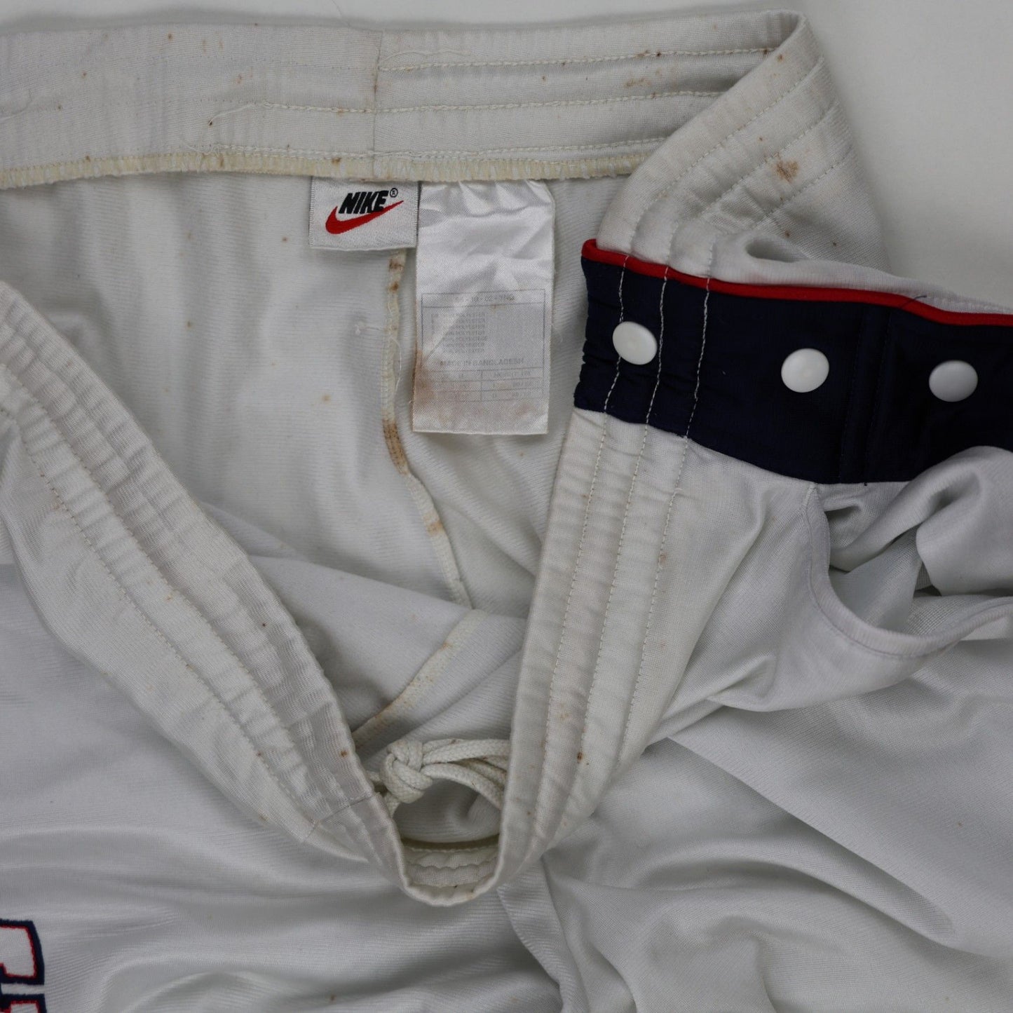 Nike USA Vintage White Track Pants Medium 38 Waist 76 Inseam Polyester