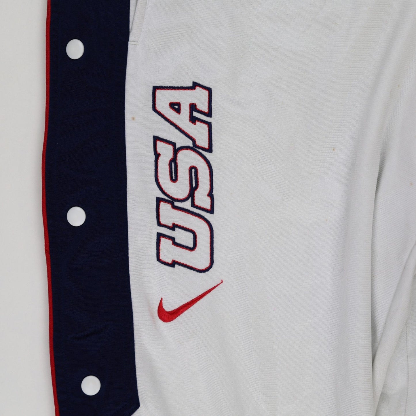 Nike USA Vintage White Track Pants Medium 38 Waist 76 Inseam Polyester