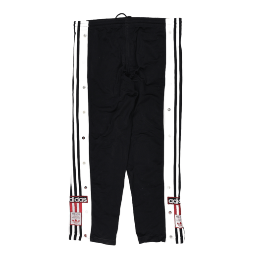 adidas Originals Black Snap Button Track Pants Men's Size D176 F16a Medium Polyester Blend Vintage