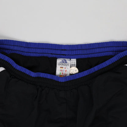 adidas Vintage Black Blue Track Pants Large Polyester