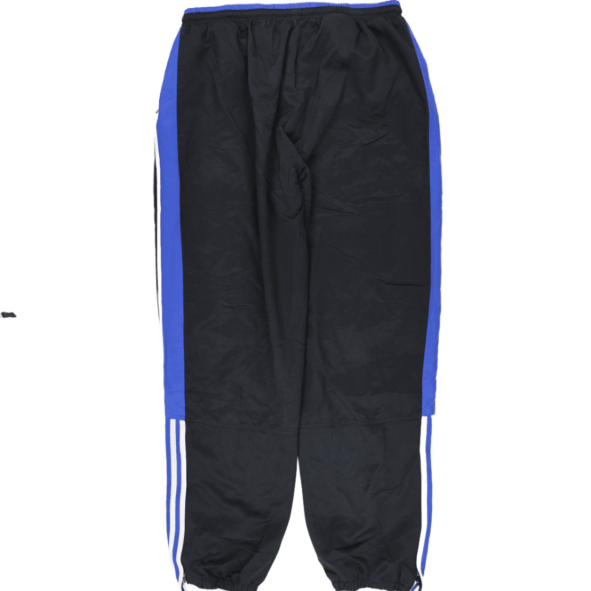 adidas Vintage Black Blue Track Pants Large Polyester