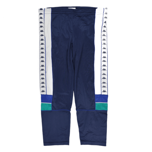 Kappa Vintage Navy Track Pants Men Size M 76cm Inseam Polyester