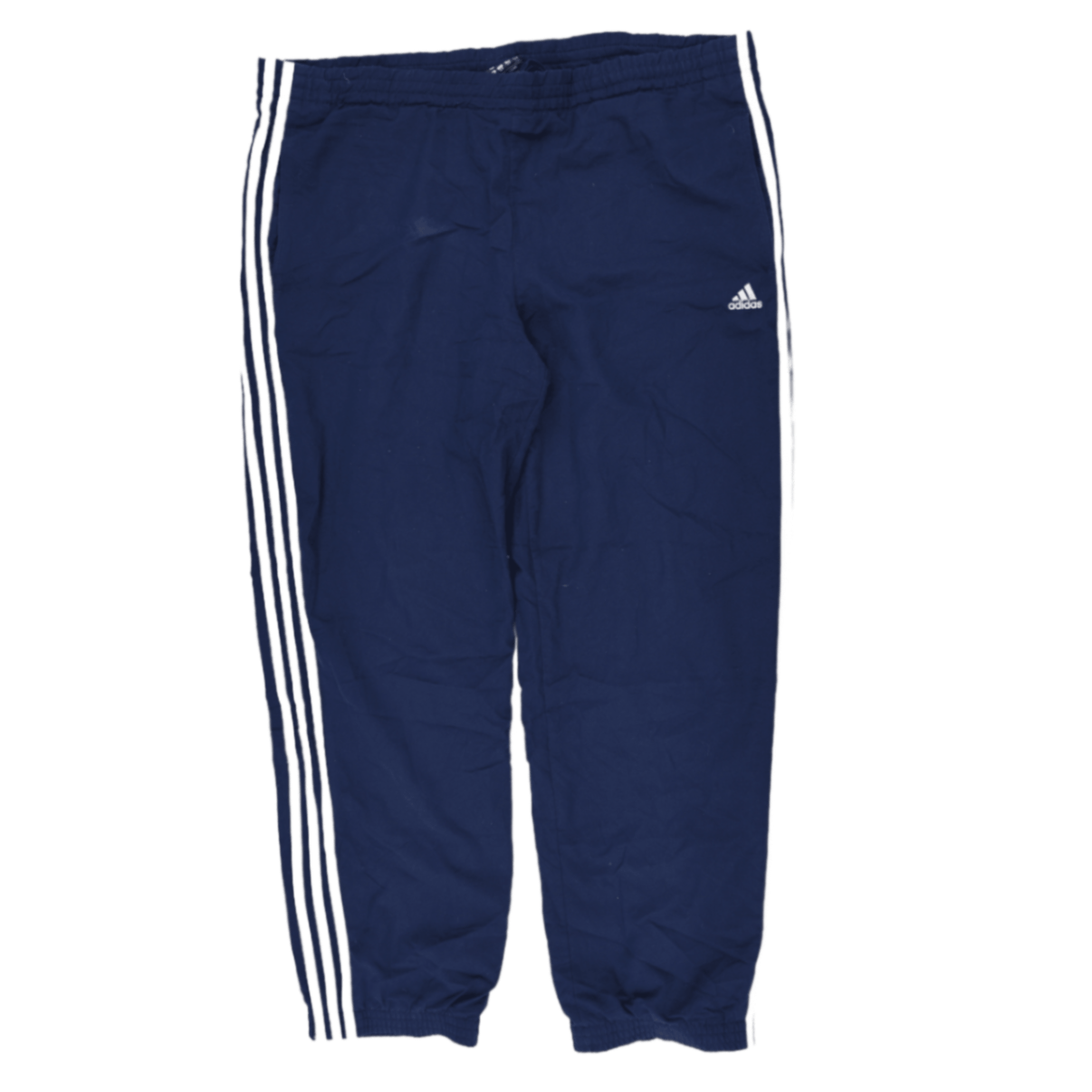 adidas Navy Track Pants Large 78 cm Inseam 42 cm Waist Polyester