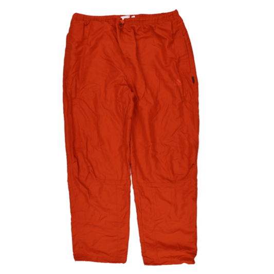 adidas Vintage Orange Track Trousers Lightweight Nylon Size L 42 Inseam