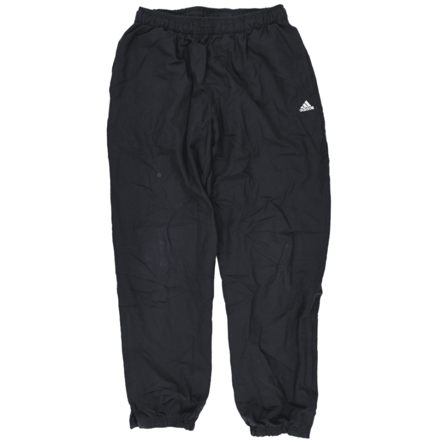 adidas Black Sports Trousers Large 79 cm Inseam 90 cm Waist Polyester