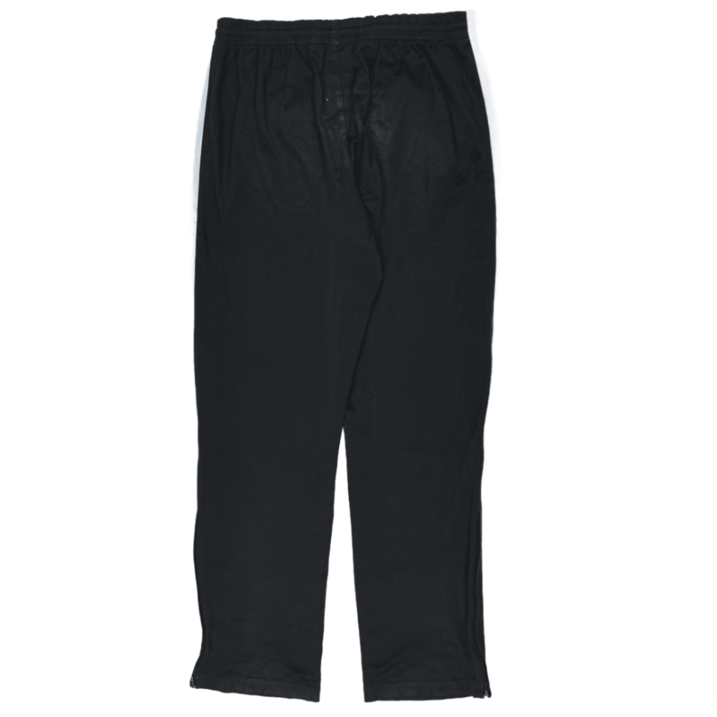 adidas Vintage Black Light Blue Track Trousers Large 78cm Inseam Polyester