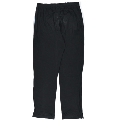 adidas Vintage Black Light Blue Track Trousers Large 78cm Inseam Polyester