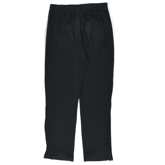 adidas Vintage Black Light Blue Track Trousers Large 78cm Inseam Polyester