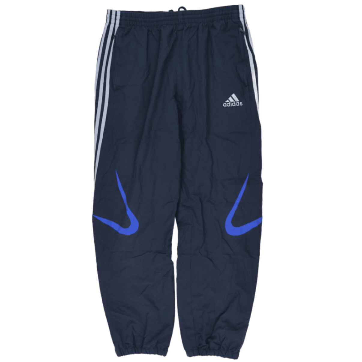 Adidas Originals Navy Track Pants Large Polyester Mens 78 cm Inseam 84 cm Waist