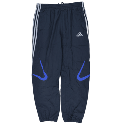 Adidas Originals Navy Track Pants Large Polyester Mens 78 cm Inseam 84 cm Waist