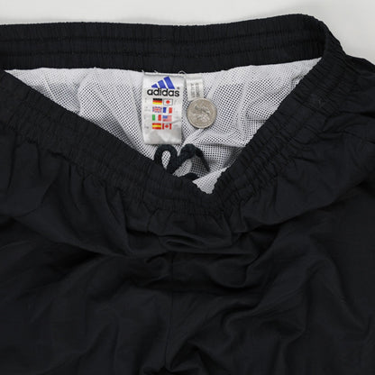 adidas Vintage Black Yellow Track Trousers Large 80cm Inseam 88cm Waist Polyester
