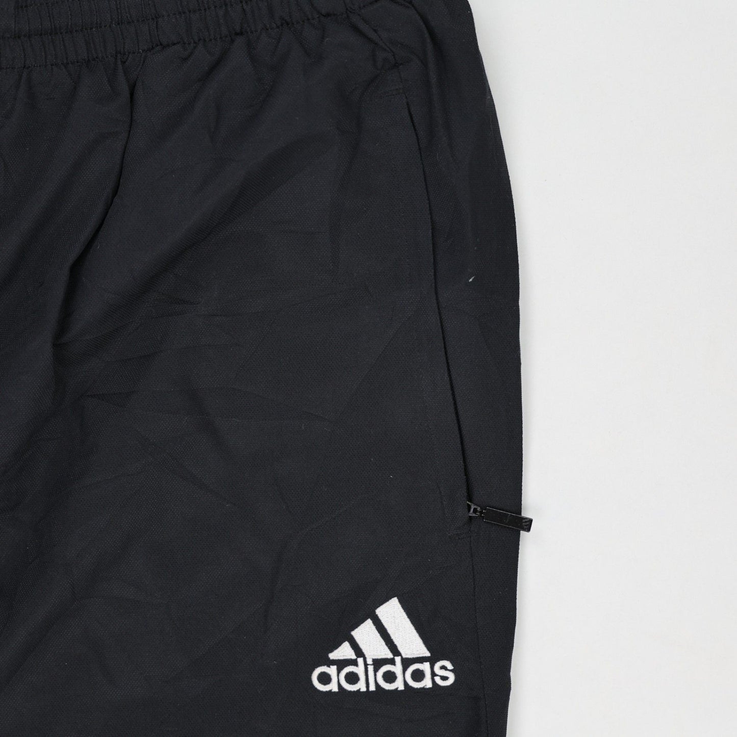adidas Vintage Black Yellow Track Trousers Large 80cm Inseam 88cm Waist Polyester