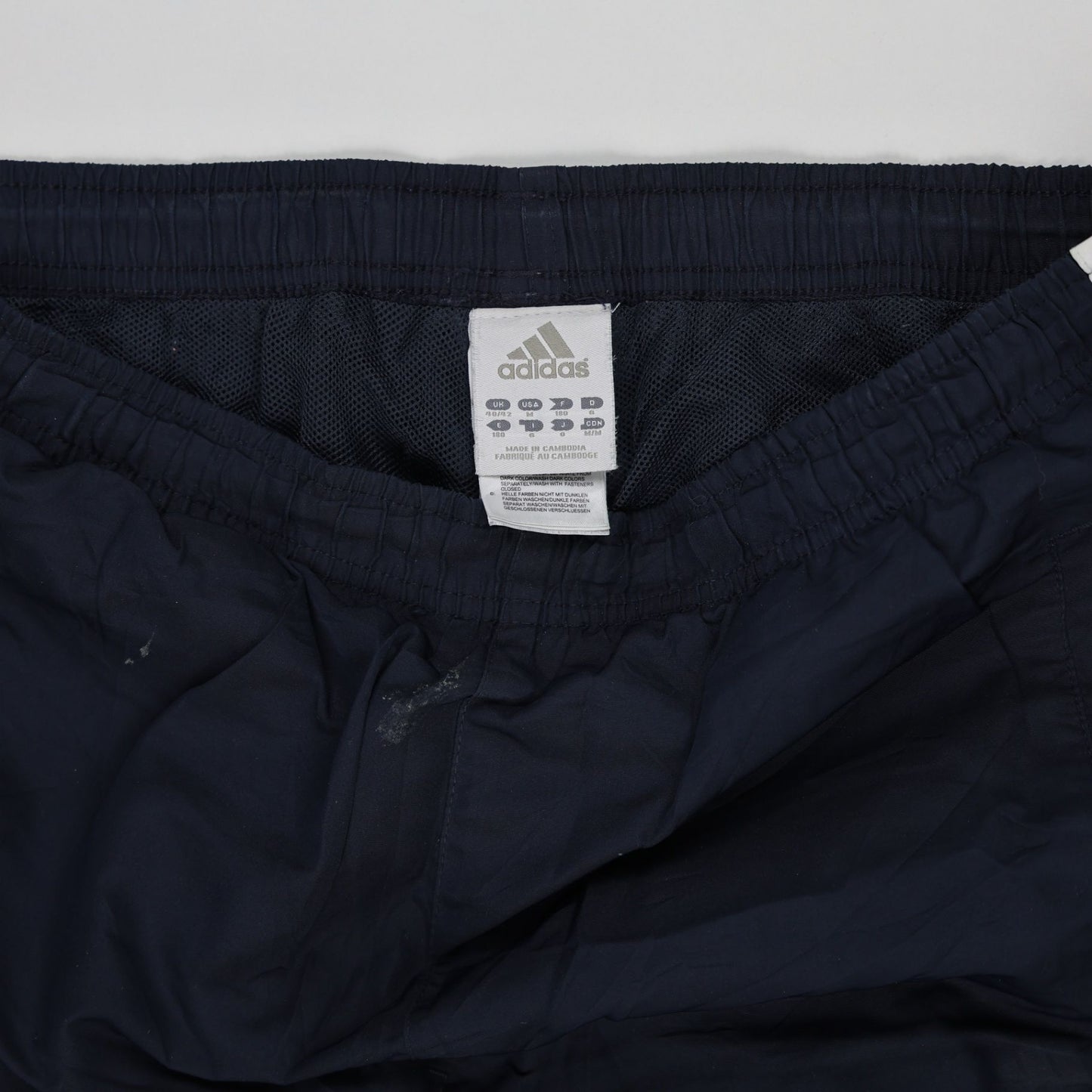 adidas Navy Blue Tracksuit Bottoms Large Polyester Vintage Men's Trousers