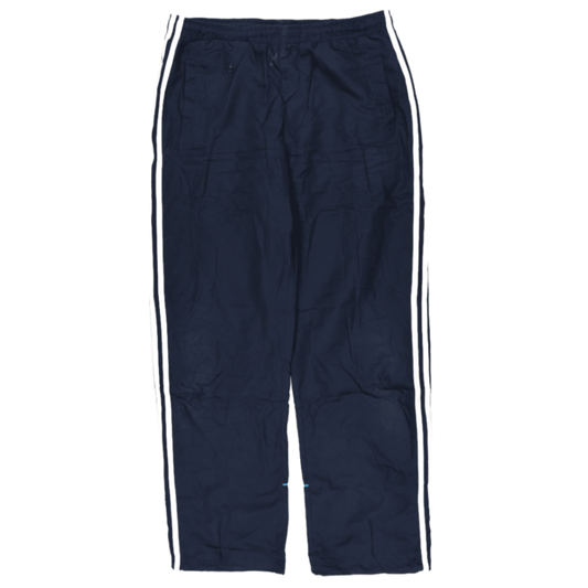 adidas Navy Blue Tracksuit Bottoms Large Polyester Vintage Men's Trousers