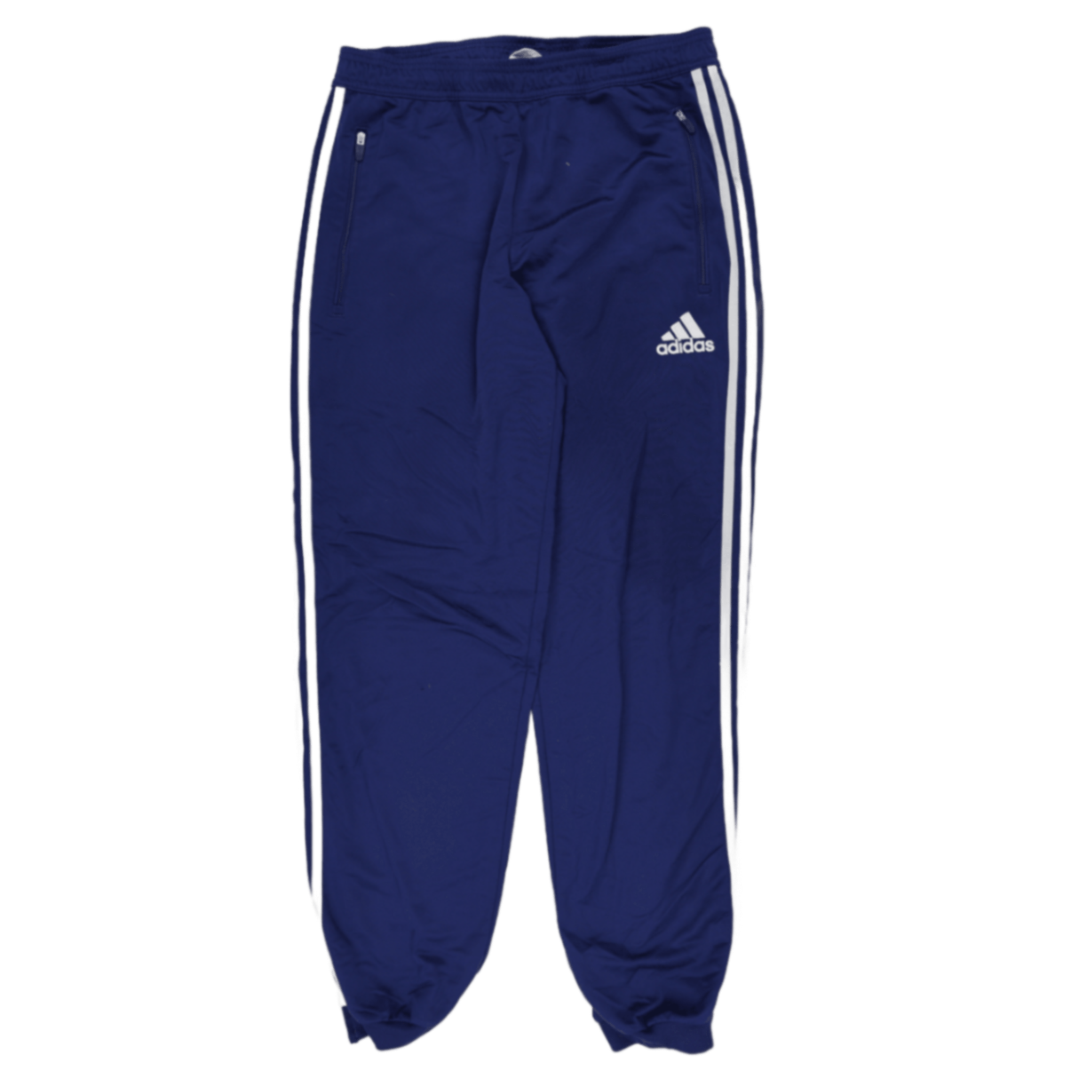 Adidas Navy Blue Track Pants Men's Medium 77 cm Inseam 38 cm Waist Polyester
