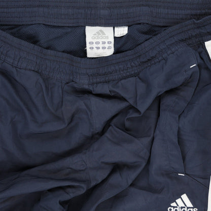 adidas Navy Blue Tracksuit Bottoms Men's Size L Polyester Sportswear 78 cm Inseam 92 cm Waist