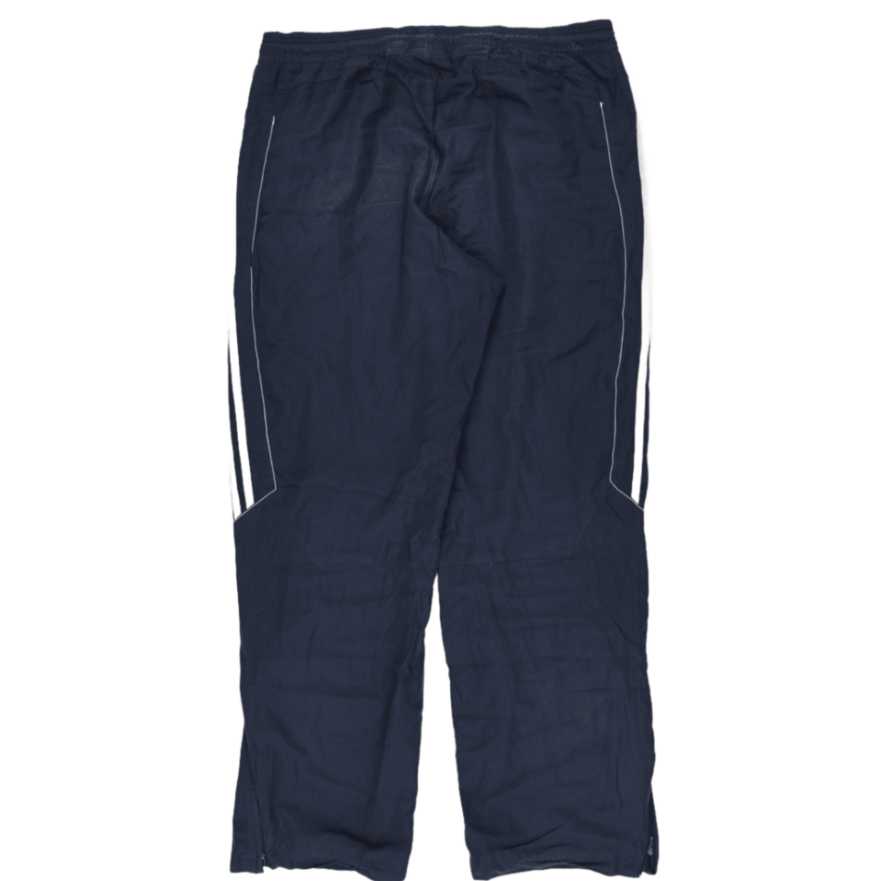 adidas Navy Blue Tracksuit Bottoms Men's Size L Polyester Sportswear 78 cm Inseam 92 cm Waist