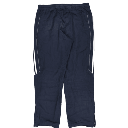 adidas Navy Blue Tracksuit Bottoms Men's Size L Polyester Sportswear 78 cm Inseam 92 cm Waist
