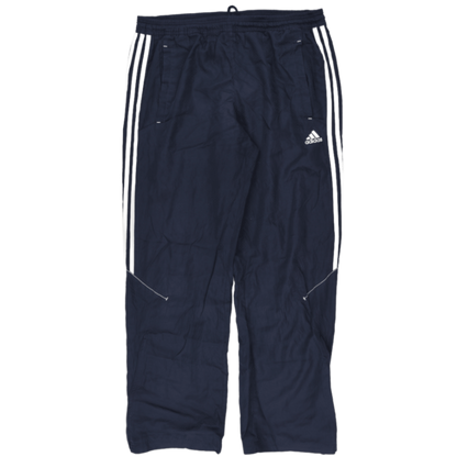 adidas Navy Blue Tracksuit Bottoms Men's Size L Polyester Sportswear 78 cm Inseam 92 cm Waist