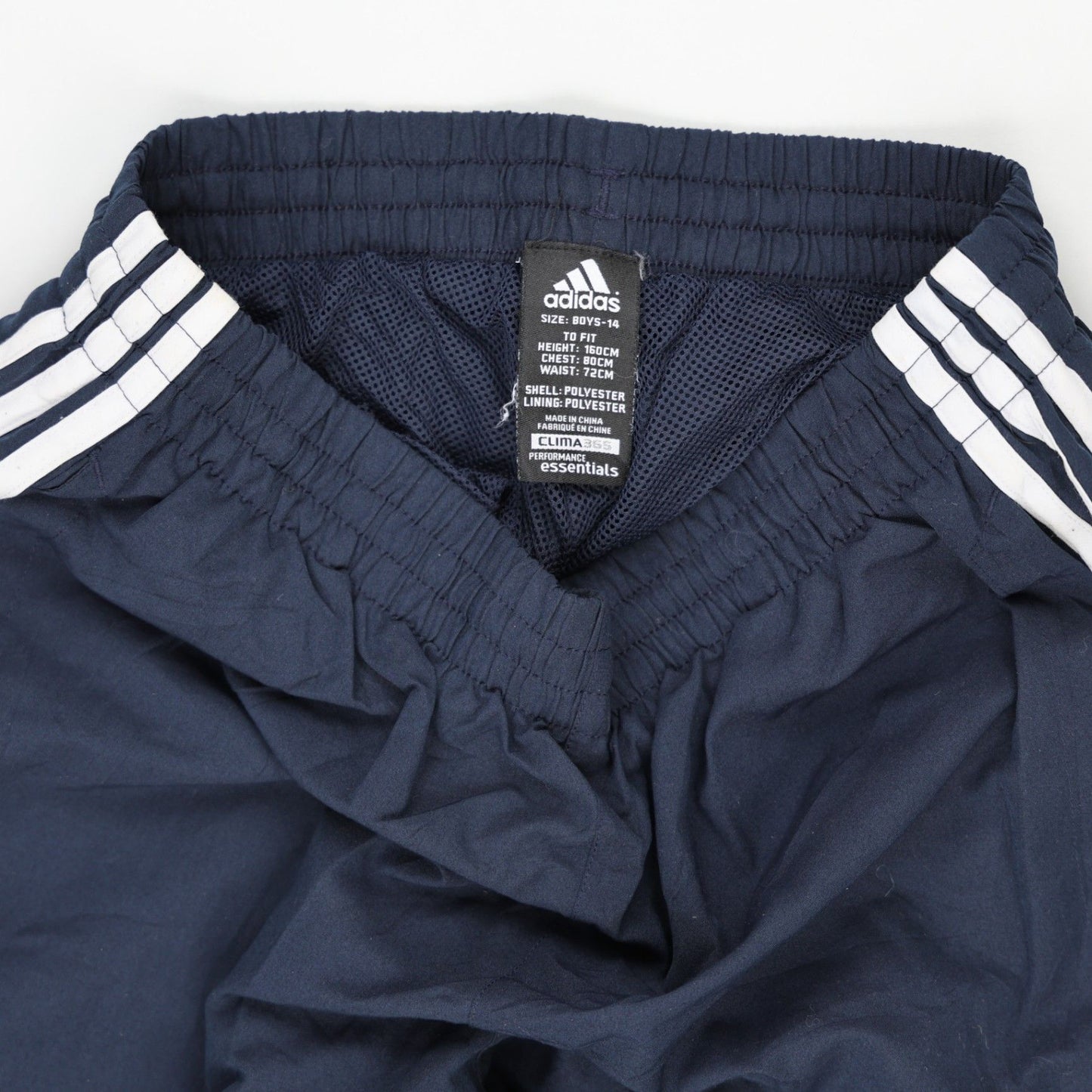 adidas Clima365 Boys 14 Navy Track Pants Polyester
