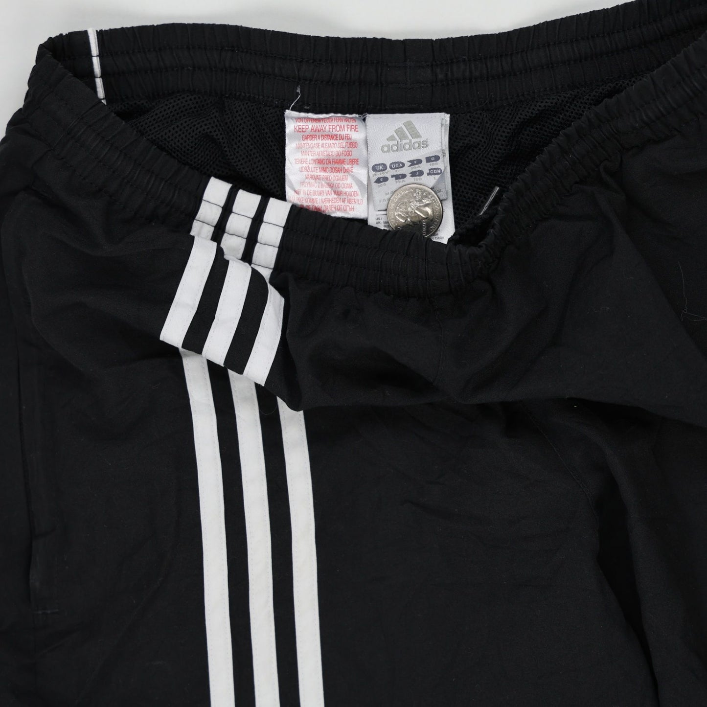 adidas Black Track Pants Medium 76cm Inseam 82cm Waist Polyester