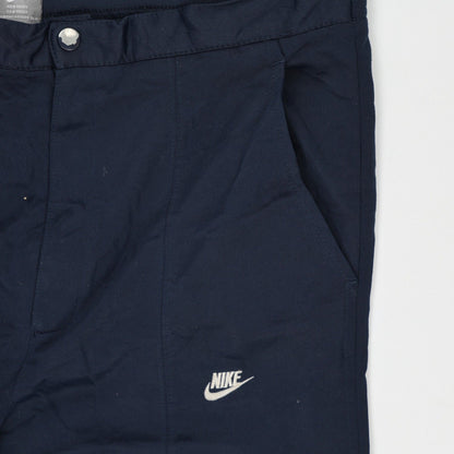 Nike Navy Blue Lightweight Trousers Large 36 in Waist 32 in Inseam Polyester Sportswear