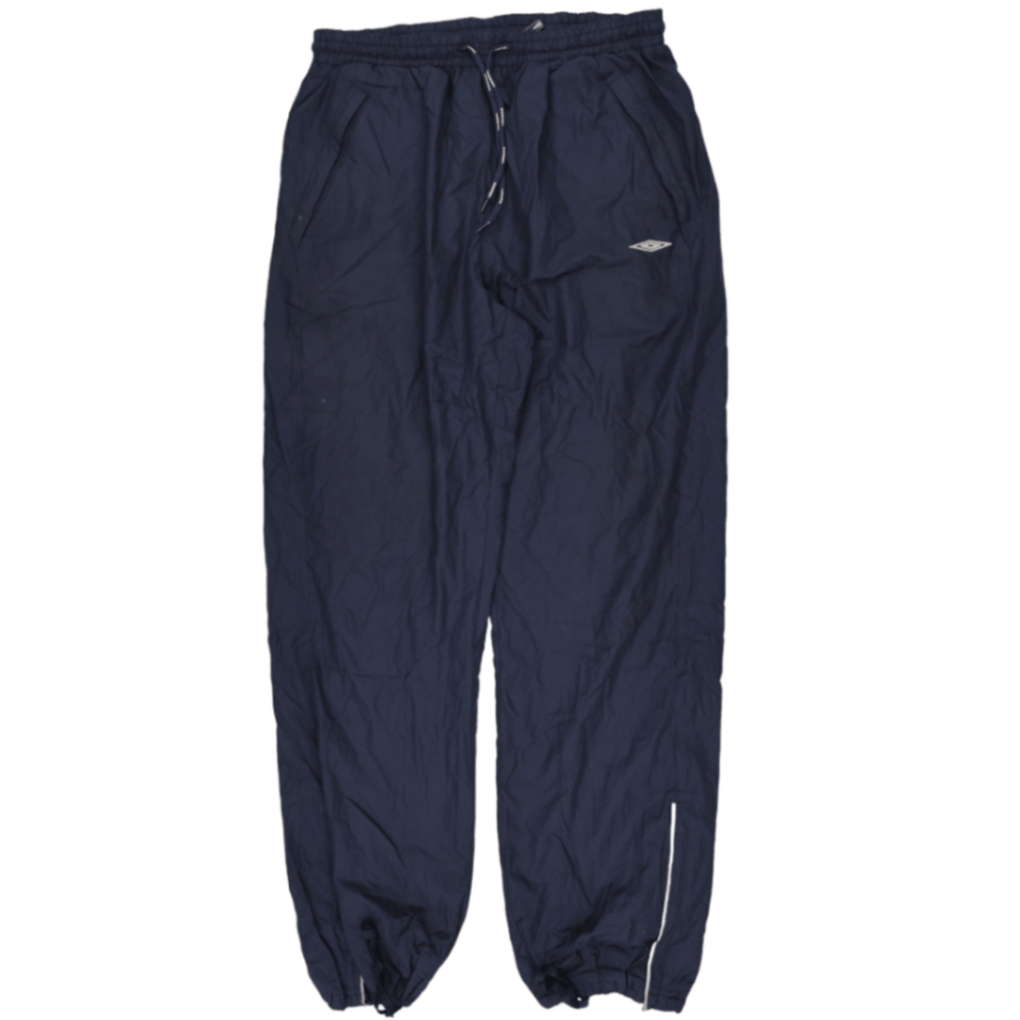 Umbro Navy Blue Track Bottoms Men's Large 78cm Inseam Nylon Trousers