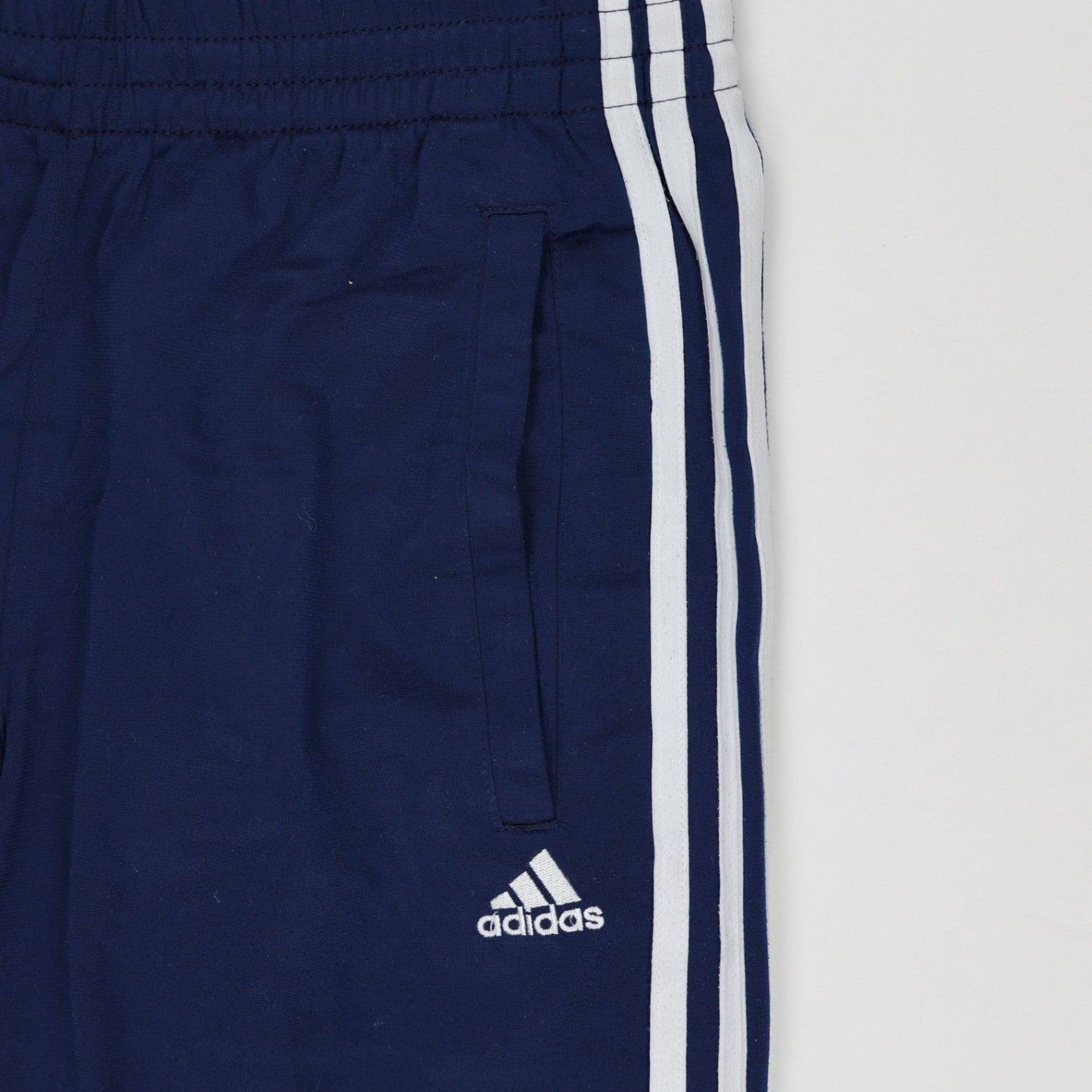 adidas Navy Blue Track Bottoms Extra Small Polyester Vintage Men's Trousers