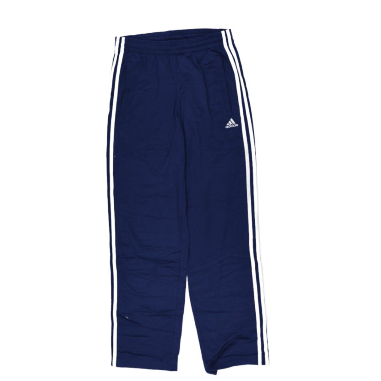 adidas Navy Blue Track Bottoms Extra Small Polyester Vintage Men's Trousers
