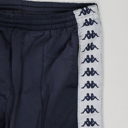 Kappa Navy Blue Track Pants Large Polyester Vintage Side Logo Tape