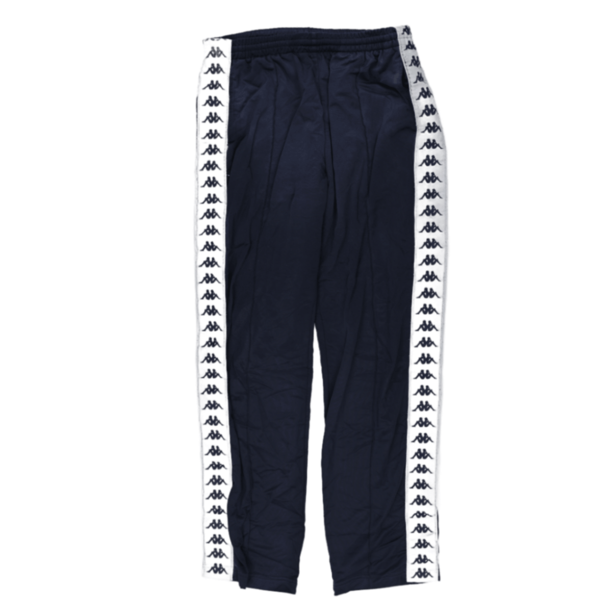 Kappa Navy Blue Track Pants Large Polyester Vintage Side Logo Tape