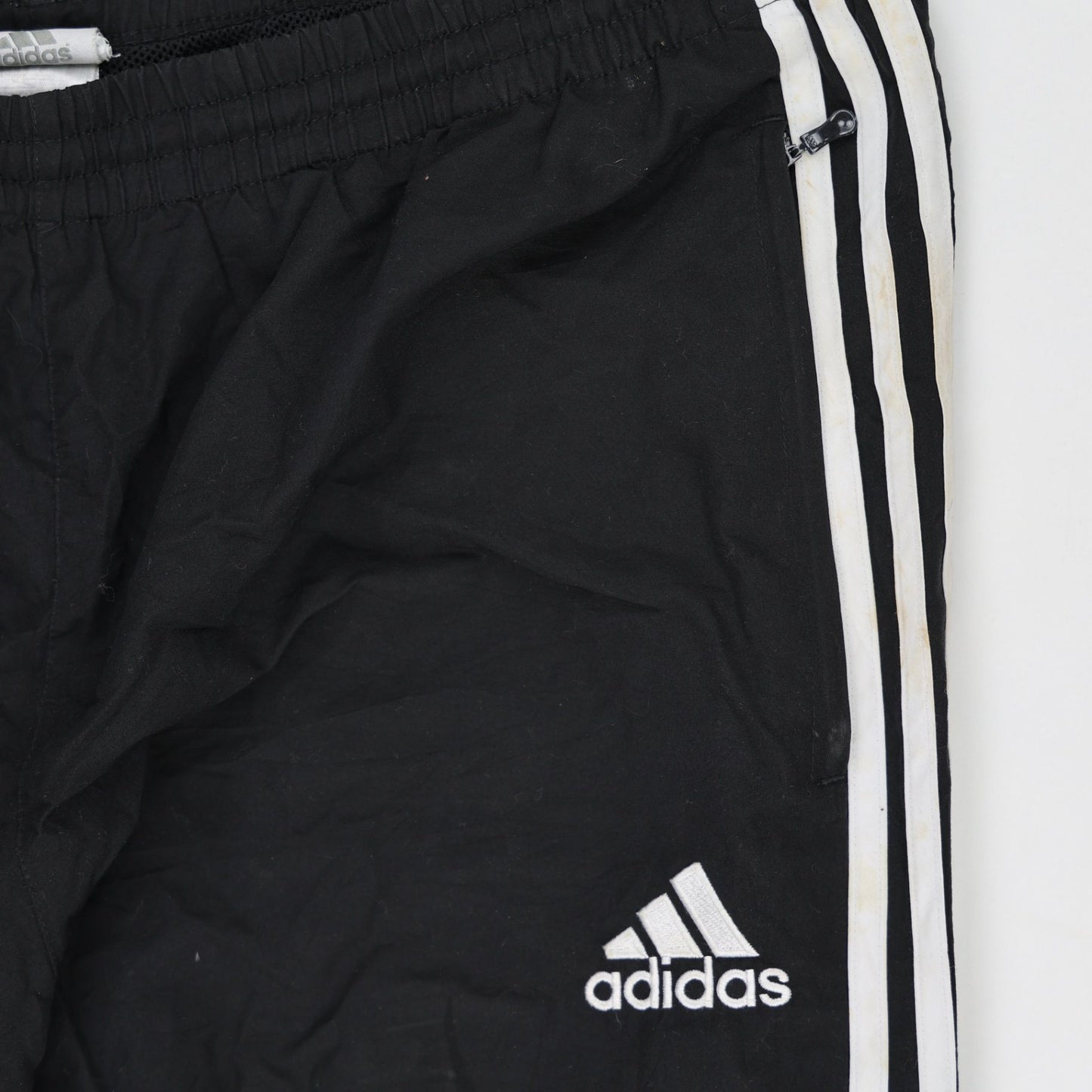 Adidas Black Track Bottoms Men's Medium 76cm Inseam 38cm Waist Polyester