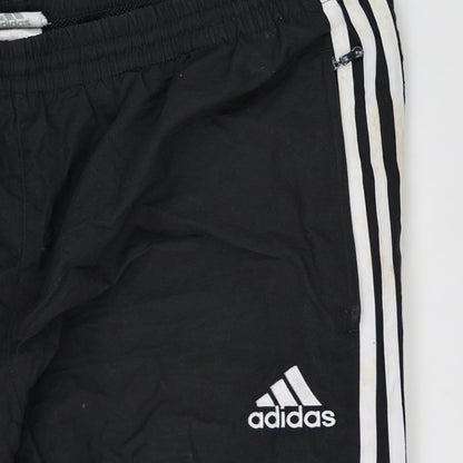 Adidas Black Track Bottoms Men's Medium 76cm Inseam 38cm Waist Polyester