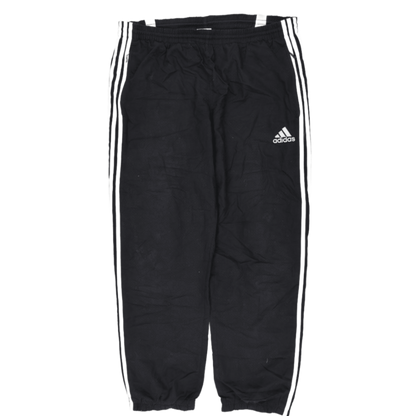 Adidas Black Track Bottoms Men's Medium 76cm Inseam 38cm Waist Polyester