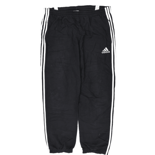 Adidas Black Track Bottoms Men's Medium 76cm Inseam 38cm Waist Polyester