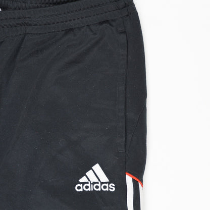 adidas River Plate Black Track Bottoms Men's Trousers Size Medium 38 Waist 76 Inseam Polyester