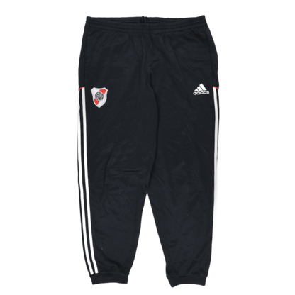 adidas River Plate Black Track Bottoms Men's Trousers Size Medium 38 Waist 76 Inseam Polyester