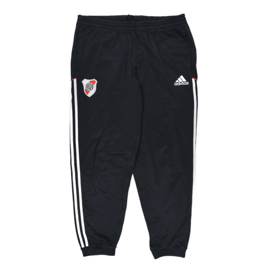 adidas River Plate Black Track Bottoms Men's Trousers Size Medium 38 Waist 76 Inseam Polyester