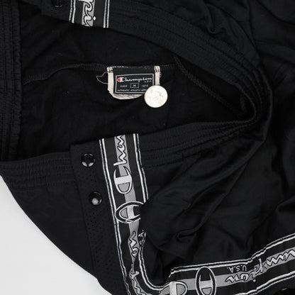 Champion Vintage Black Track Pants Mens Medium 78cm Inseam 80cm Waist Polyester