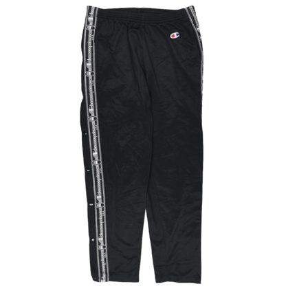 Champion Vintage Black Track Pants Mens Medium 78cm Inseam 80cm Waist Polyester