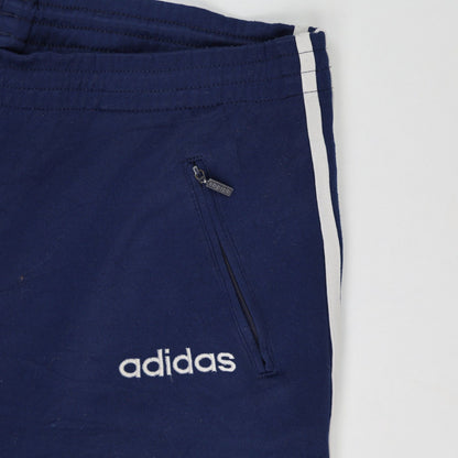adidas Navy Blue Cotton Track Pants Size L 76cm Inseam 42cm Waist